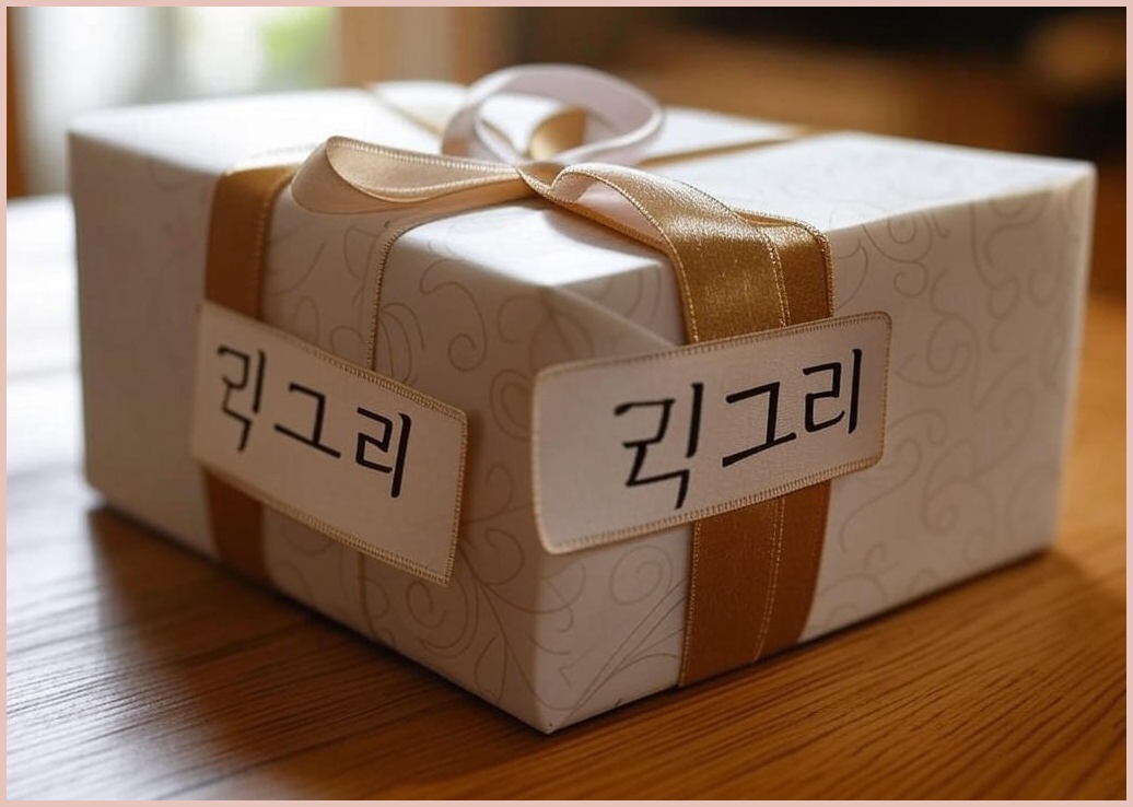 길그리 레터링 선물 포장 리본