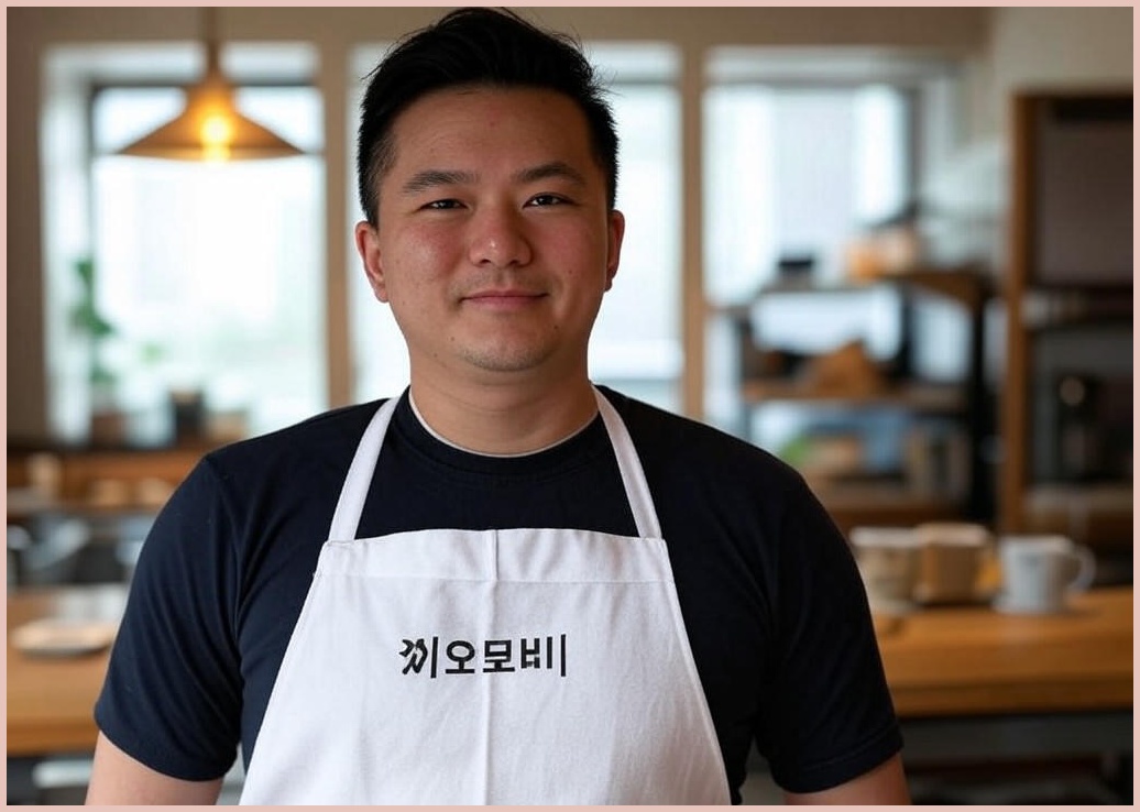 씨오브비 주방용 카페용 코튼 패브릭 앞치마