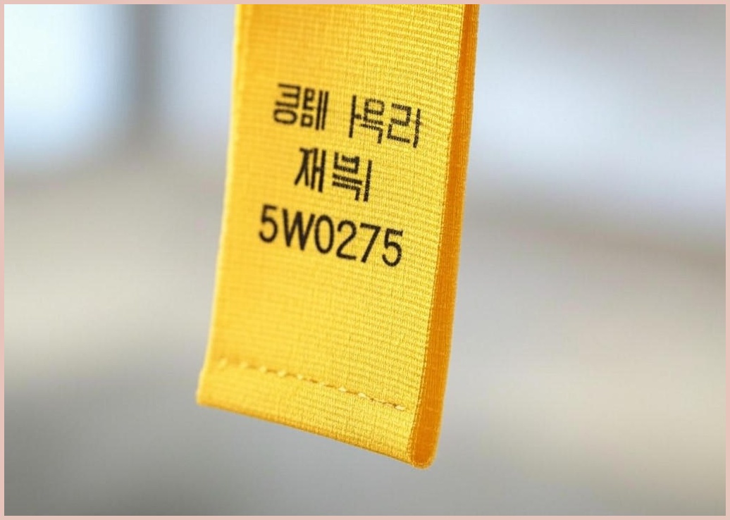 코히모 패브릭 라벨 5W0275, 옐로우, 30개